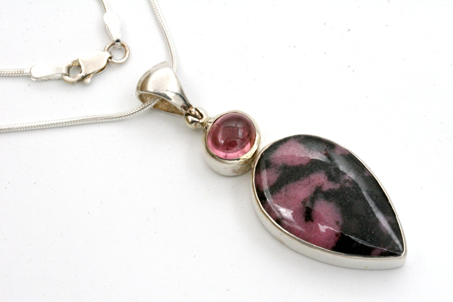Rhodonite and Tourmaline Necklace