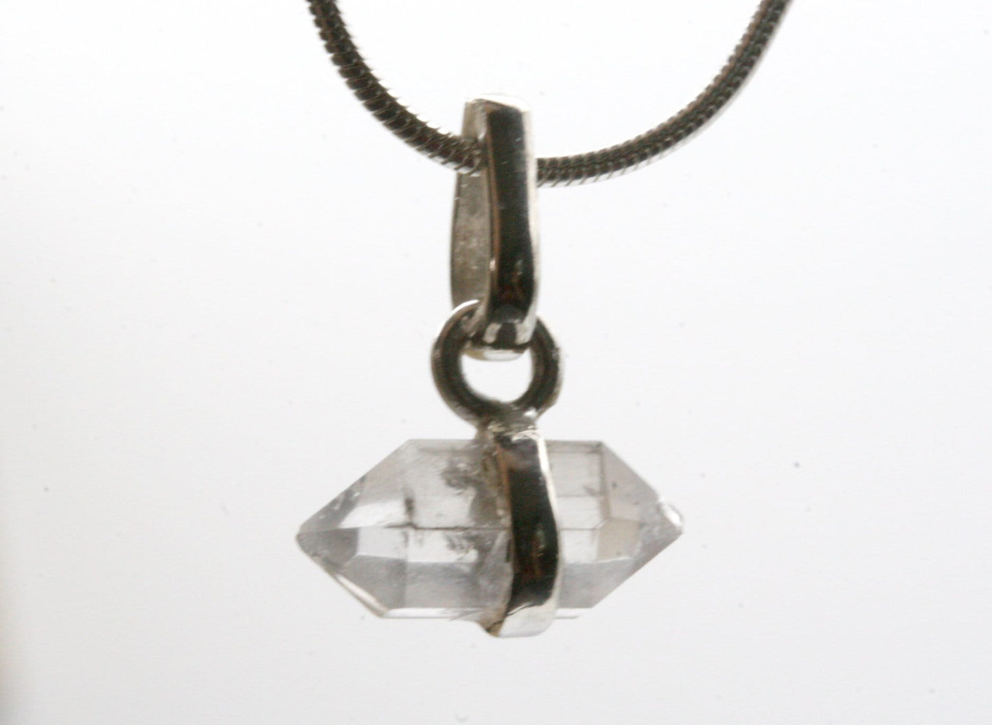 Double Point Herkimer Diamond Necklace