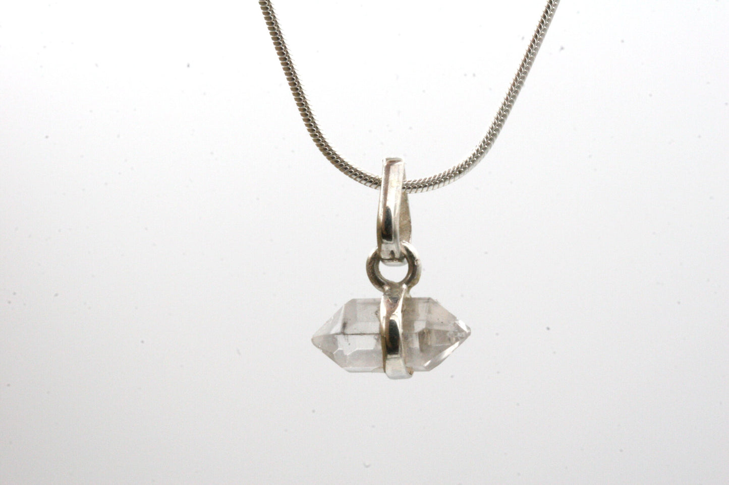 Double Point Herkimer Diamond Necklace