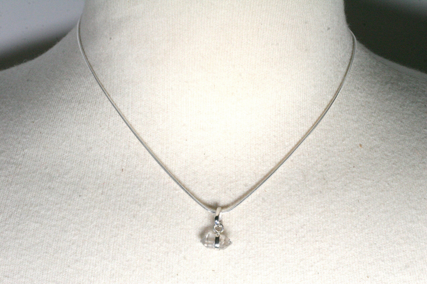 Double Point Herkimer Diamond Necklace