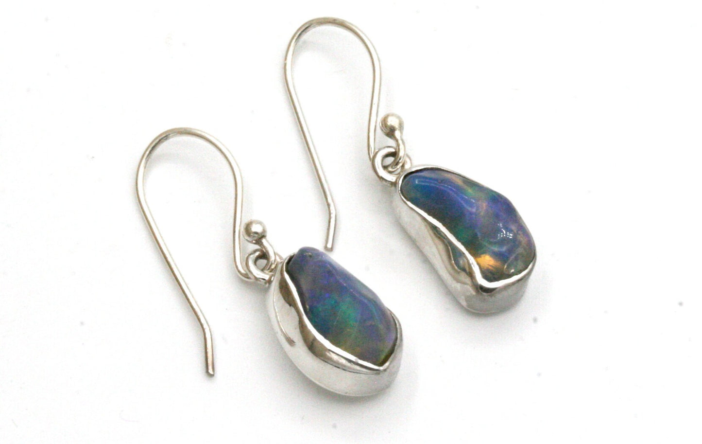 Blue Opal Drop Earrings