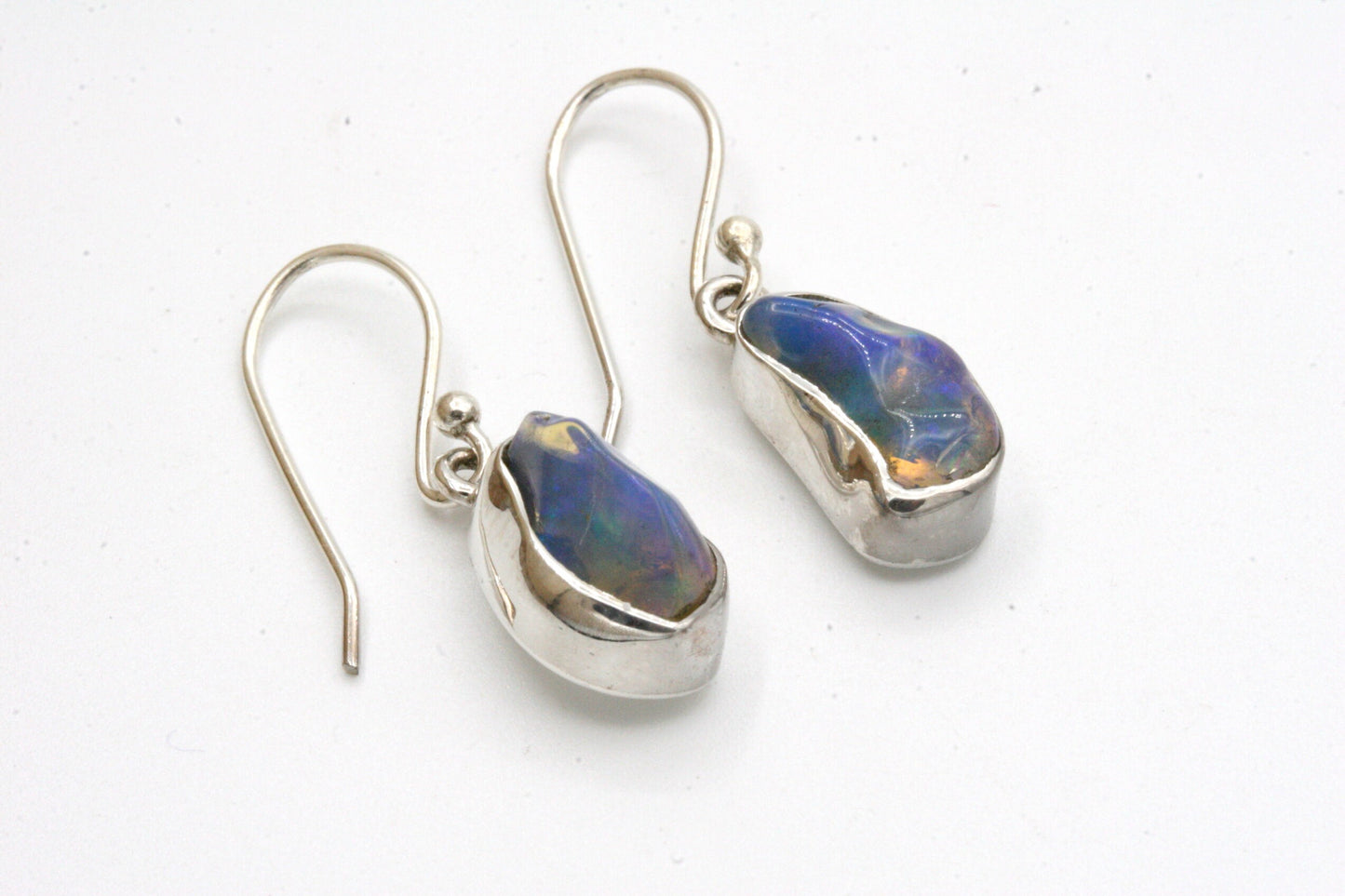 Blue Opal Drop Earrings