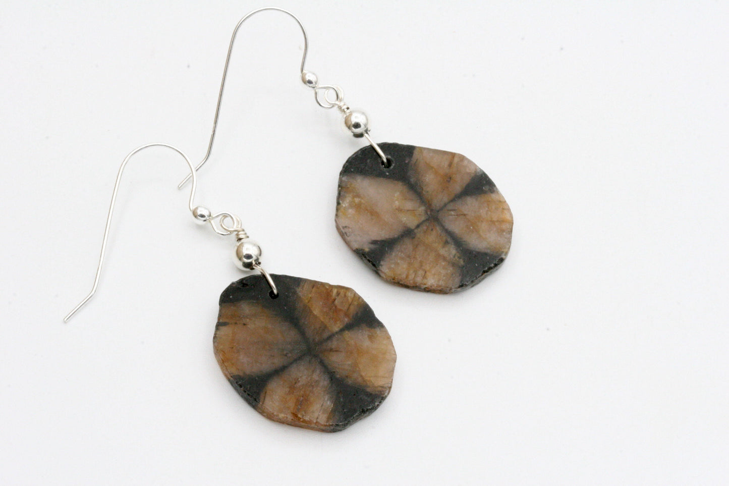 Chiastolite Gemstone Earrings