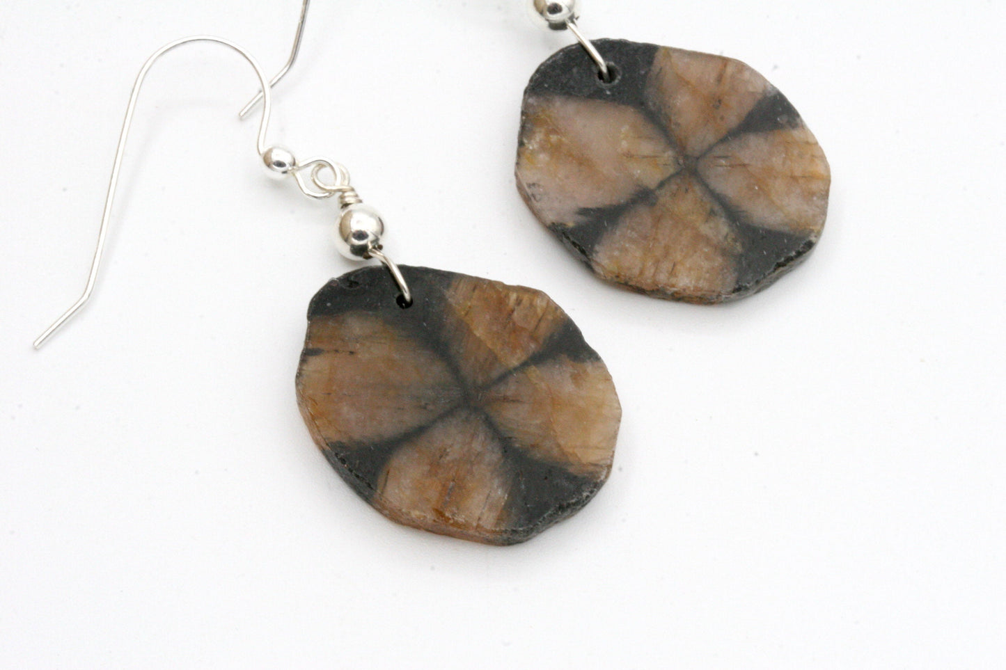 Chiastolite Gemstone Earrings