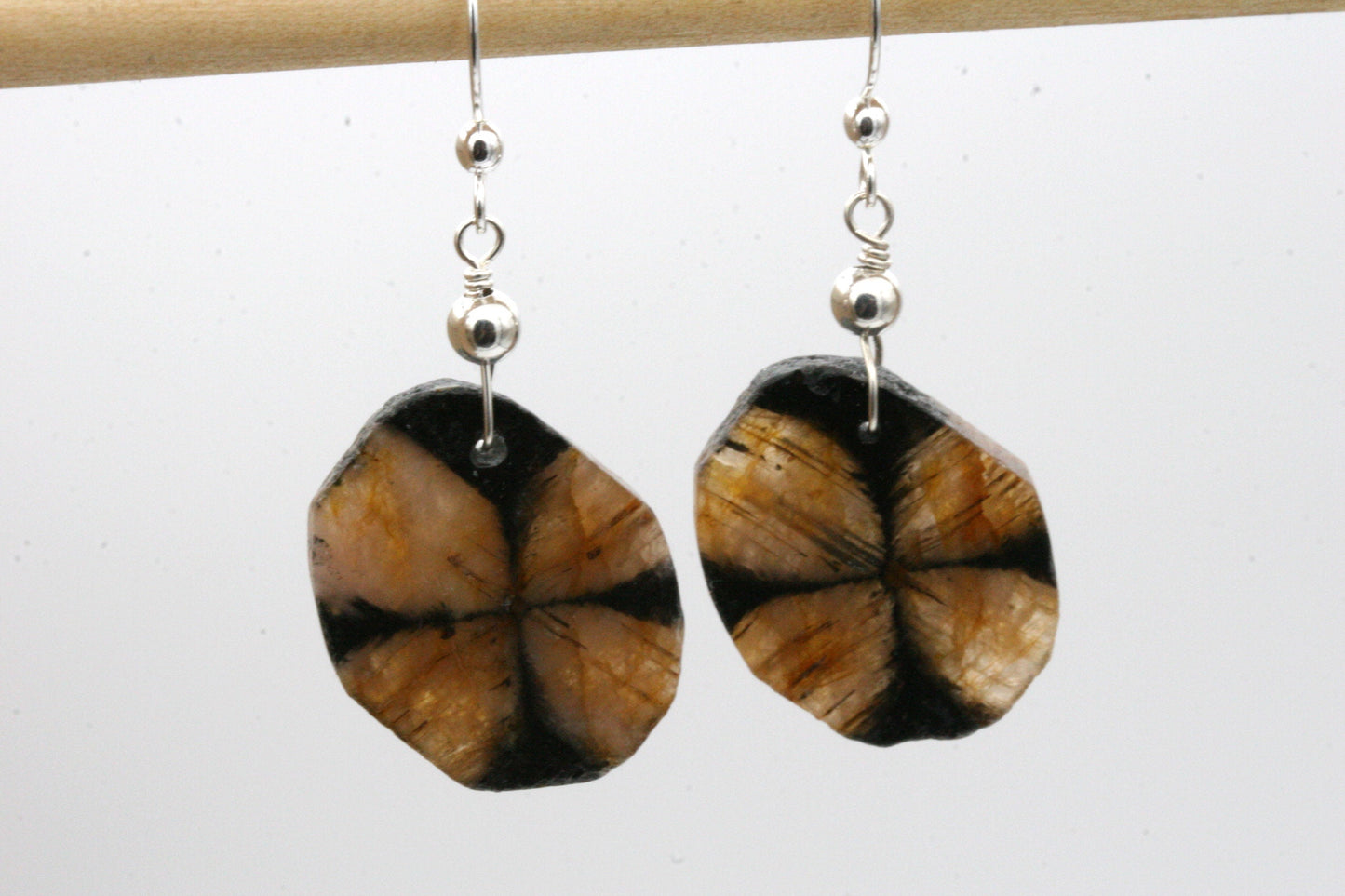 Chiastolite Gemstone Earrings