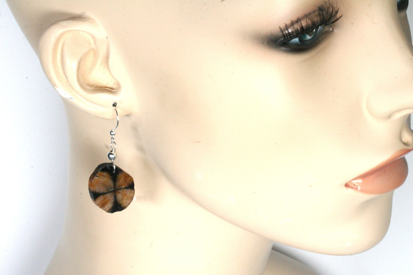 Chiastolite Gemstone Earrings