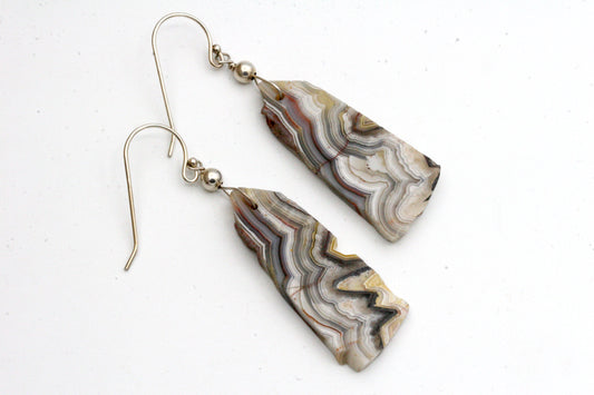 Laguna Lace Agate Earrings