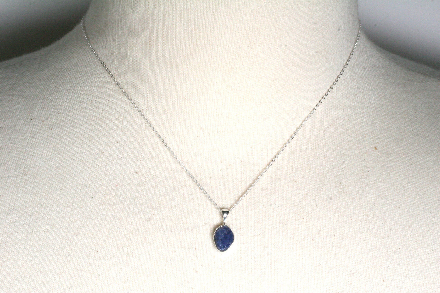 Raw Sapphire Pendant