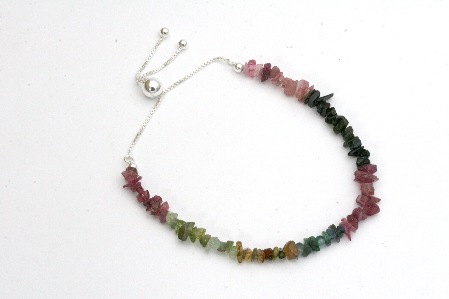 Watermelon Tourmaline Chip Bracelet
