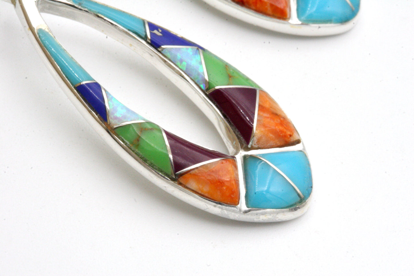 Colorful Inlay Hoop Earrings