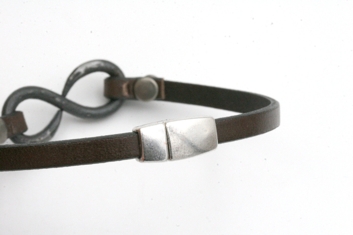 Iron Infinity Bracelet with Magnetic Clasp