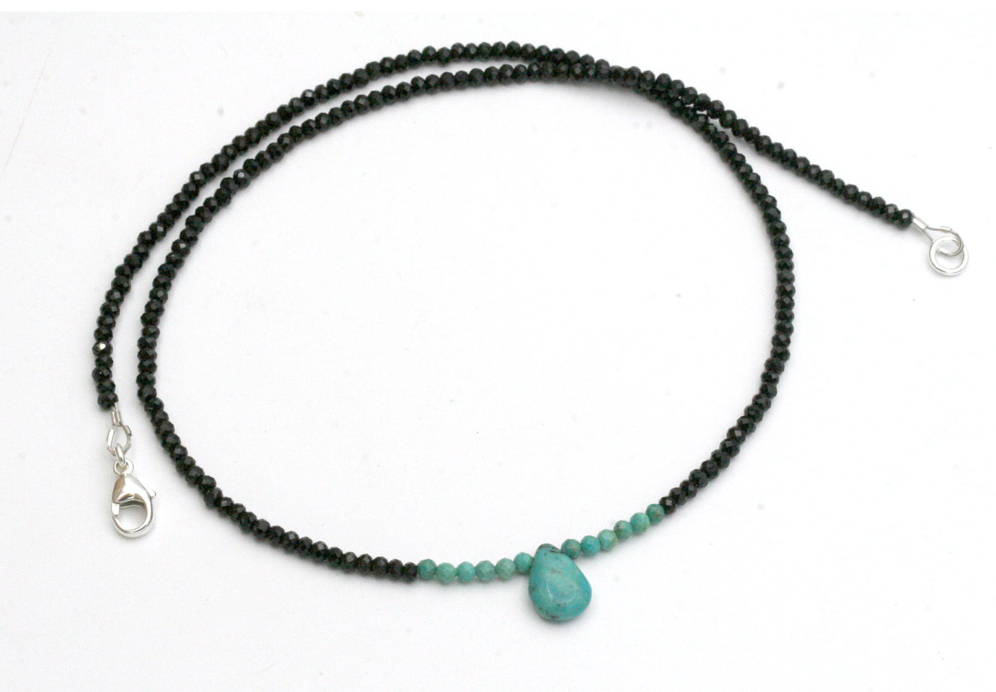 Black Spinel and Turquoise Necklace