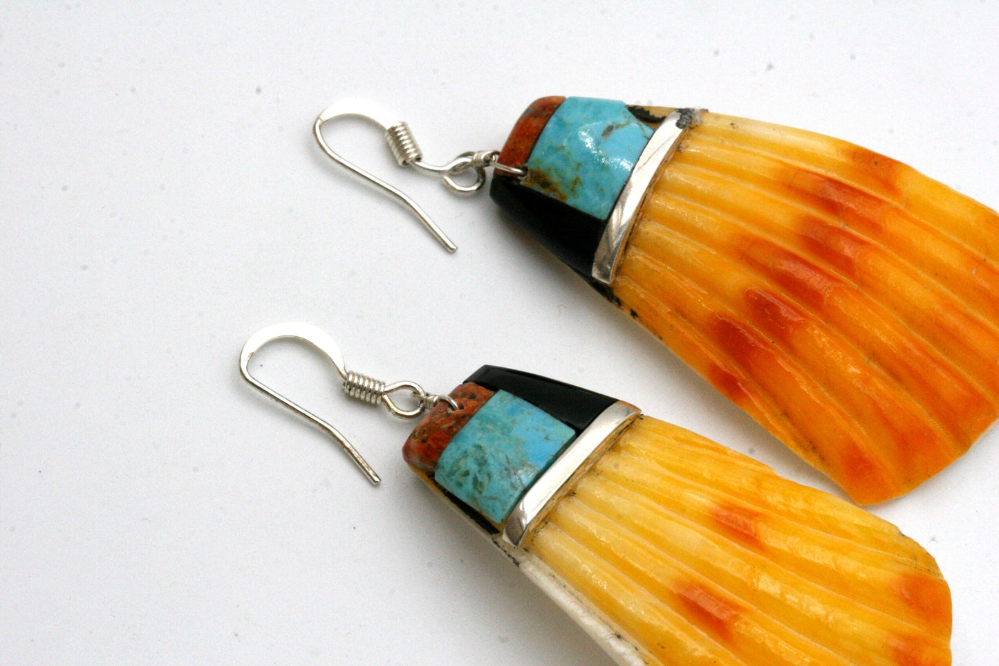 Native American Shell Inlay Earrings