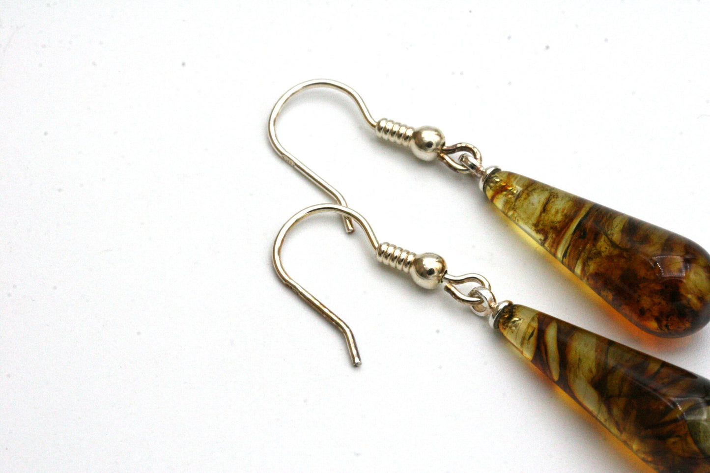 Teardrop Amber Earrings
