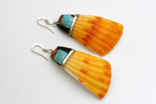 Native American Shell Inlay Earrings