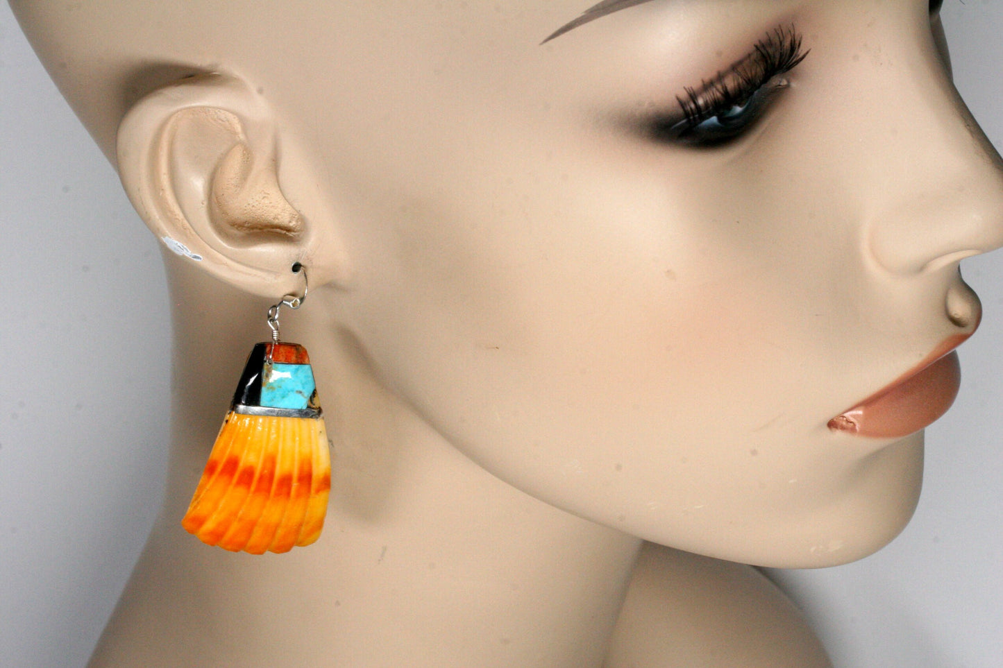 Native American Shell Inlay Earrings