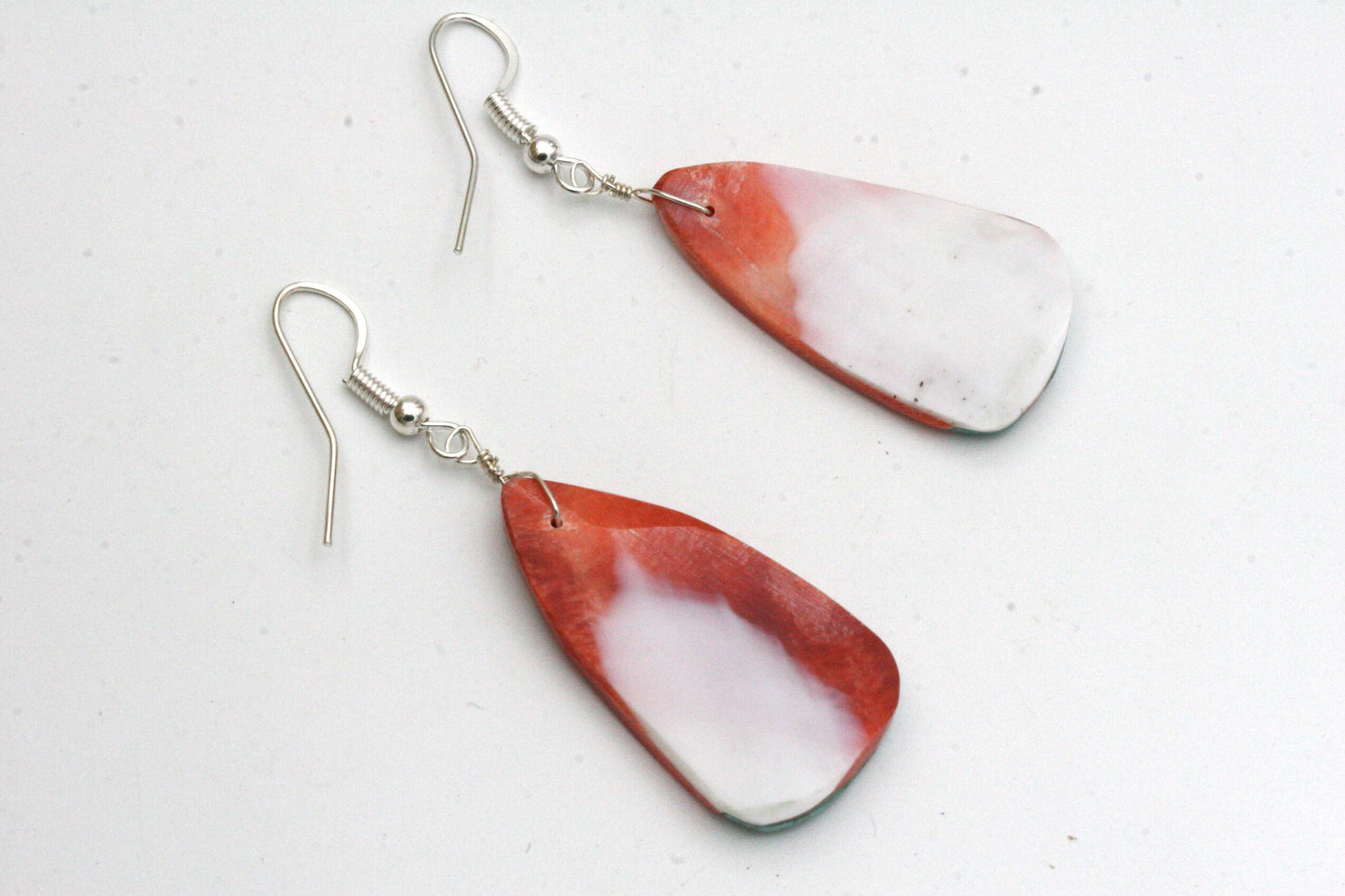 Pink Shell Earrings with Turquoise