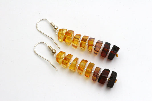 Ombre Stacked Amber Earrings
