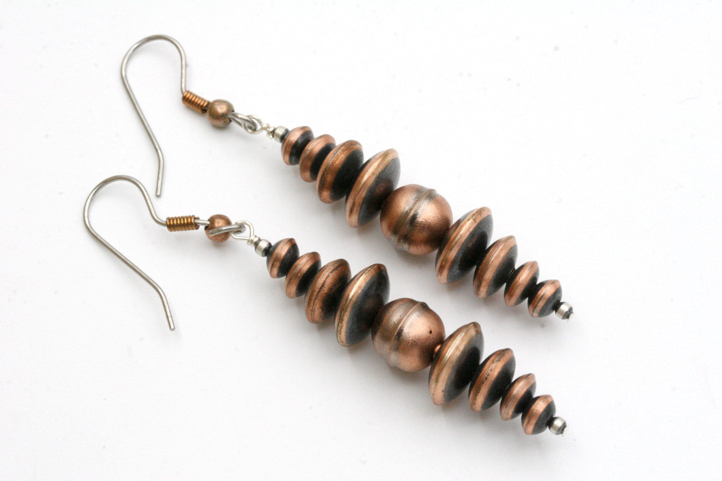 Copper Navajo Pearl Earrings