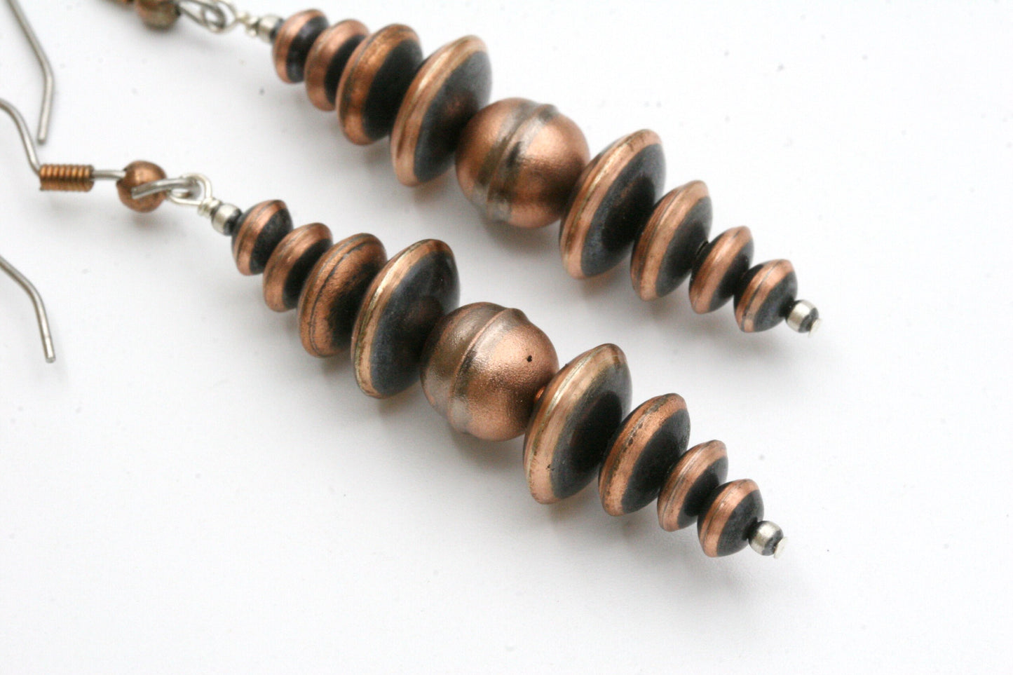 Copper Navajo Pearl Earrings