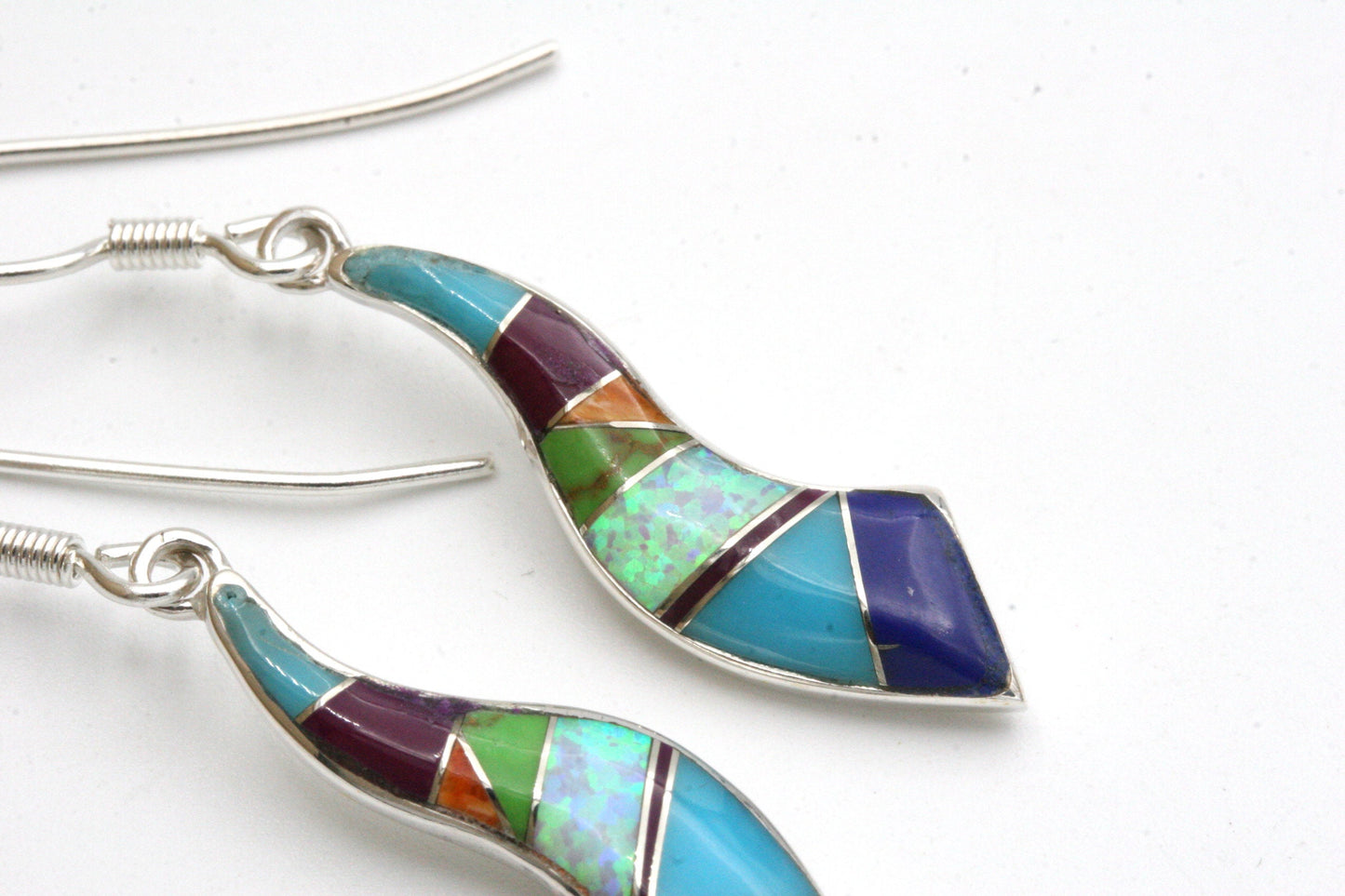 Inlay Colorful Wave Earrings