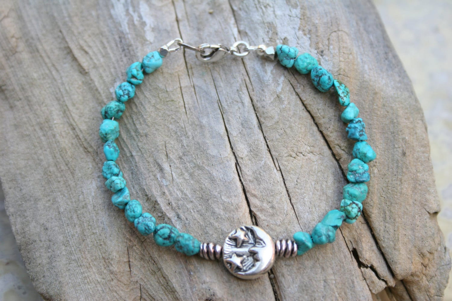 Turquoise Sun and Moon Bracelet