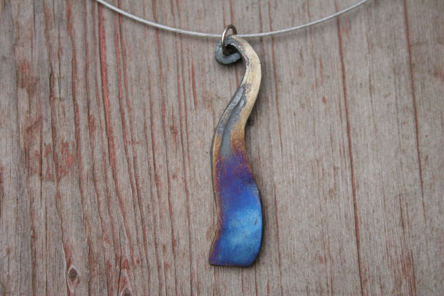 Forged Iron Wave Necklace