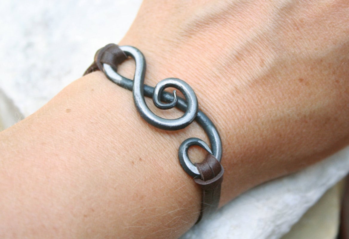 Iron Treble Clef Bracelet
