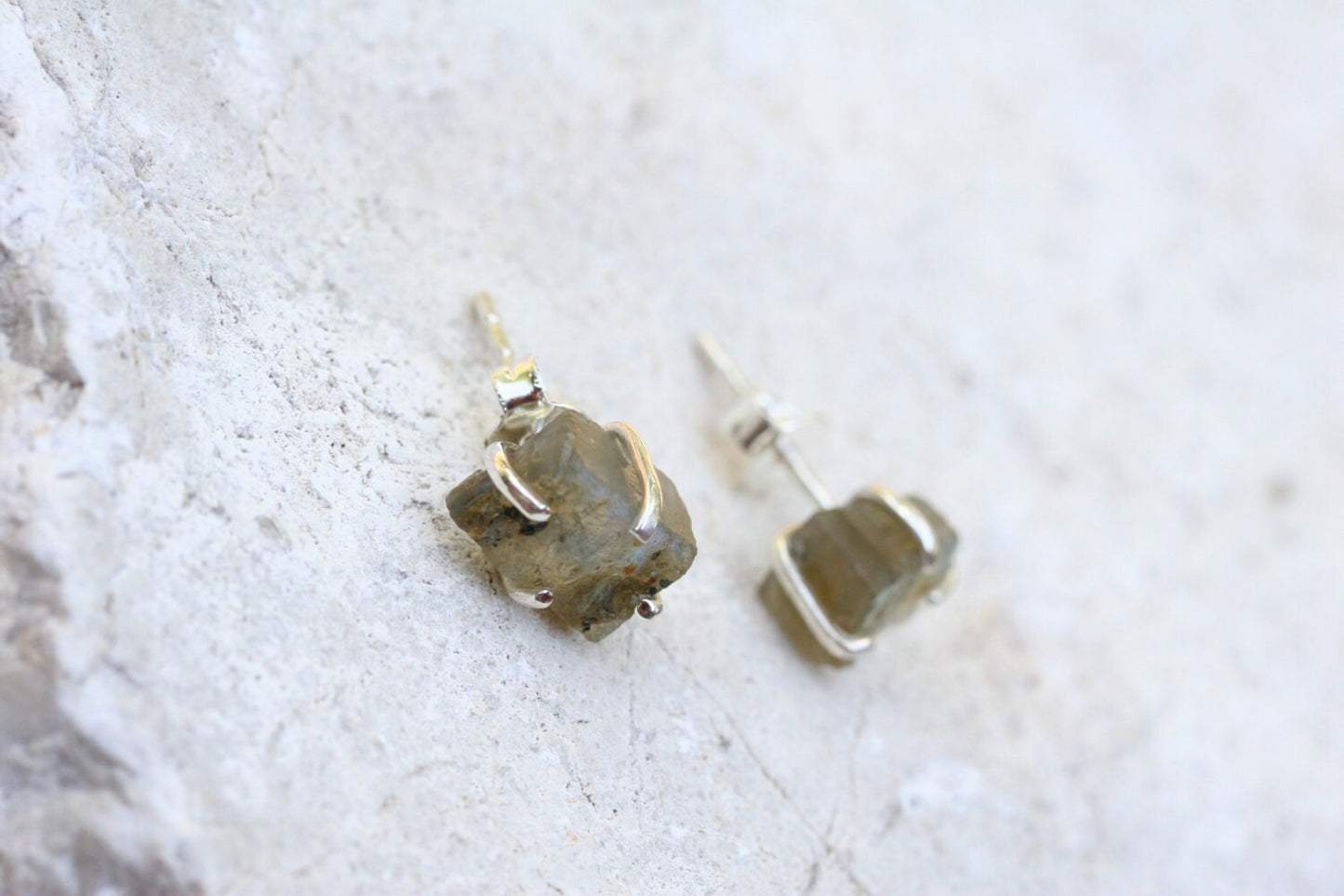 Labradorite Stud Earrings
