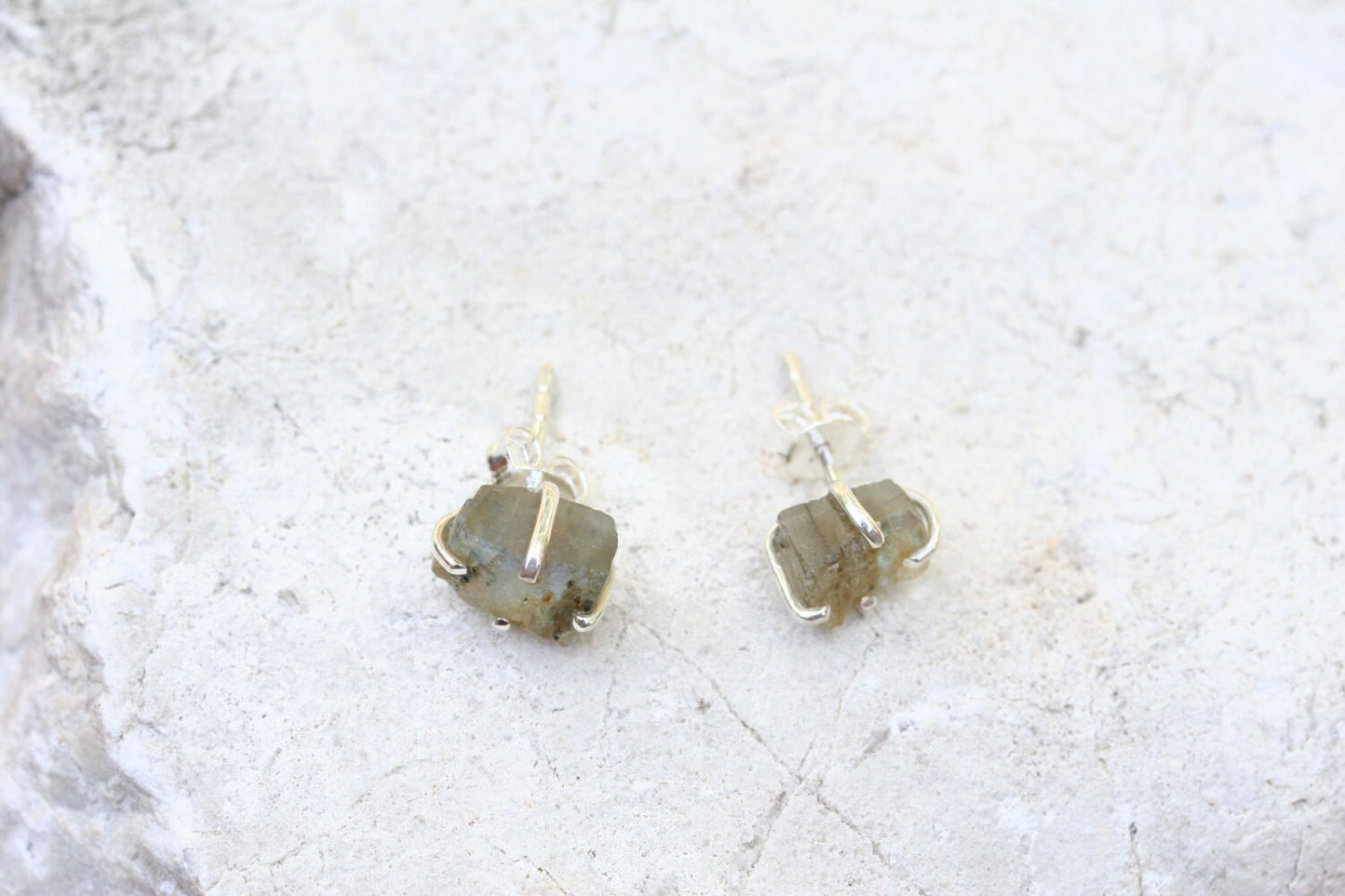 Labradorite Stud Earrings