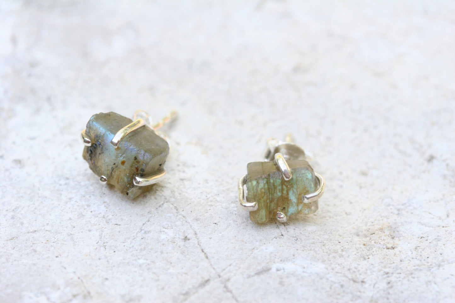 Labradorite Stud Earrings